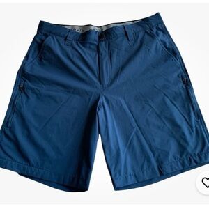 Orvis Tech Short Men’s Blue Size 34 Stretch Secure Zip Side Pockets Golf
